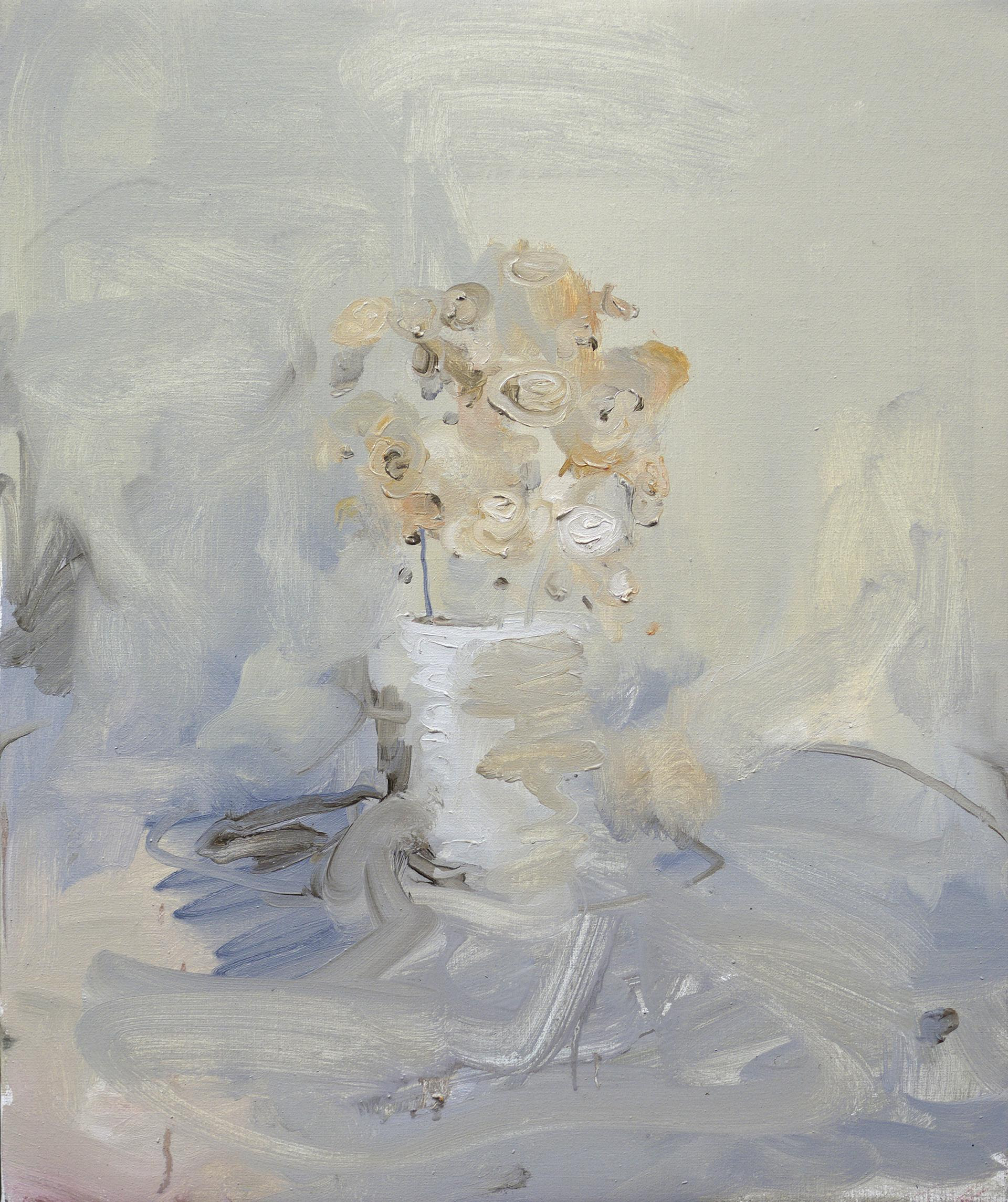  Rudy Cremonini, Fiori #18, 2022, olio su tela, 60 x 50 cm. Courtesy Francesca Antonini Arte Contemporanea